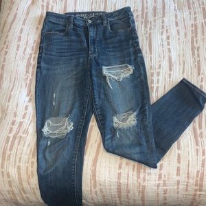 Super skinny ripped jeggings